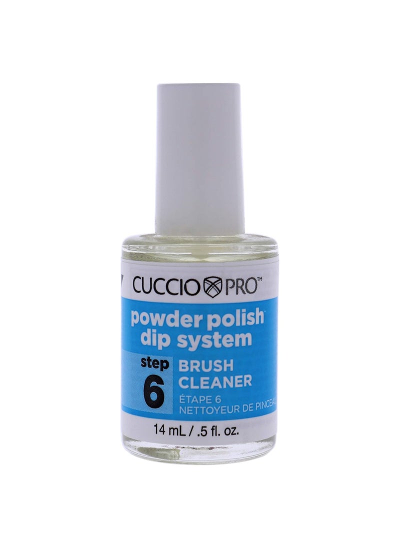 Cuccio Colour Powder Polish Dip System Step 6 - Specially Formulated Resins - Vibrant Finish with Flawless, Rich Color and Durability - Brush Cleanser Nail Polish - 0.5 Oz