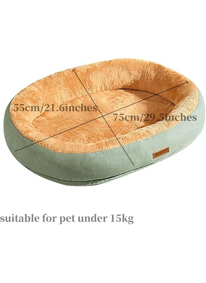 Cat Bed Large Dog Bed, Dog Bed with Removable Cushion,Cat Mattress Cat House Indoor Warm Comfortable Pet Bed Cat Nest, Dome Pad, Soft Sleep,Anxiety Resistant Dog Beds Washable Pet Beds (light green)