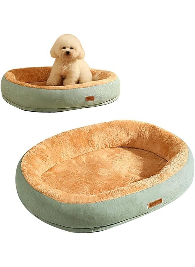 Cat Bed Large Dog Bed, Dog Bed with Removable Cushion,Cat Mattress Cat House Indoor Warm Comfortable Pet Bed Cat Nest, Dome Pad, Soft Sleep,Anxiety Resistant Dog Beds Washable Pet Beds (light green)
