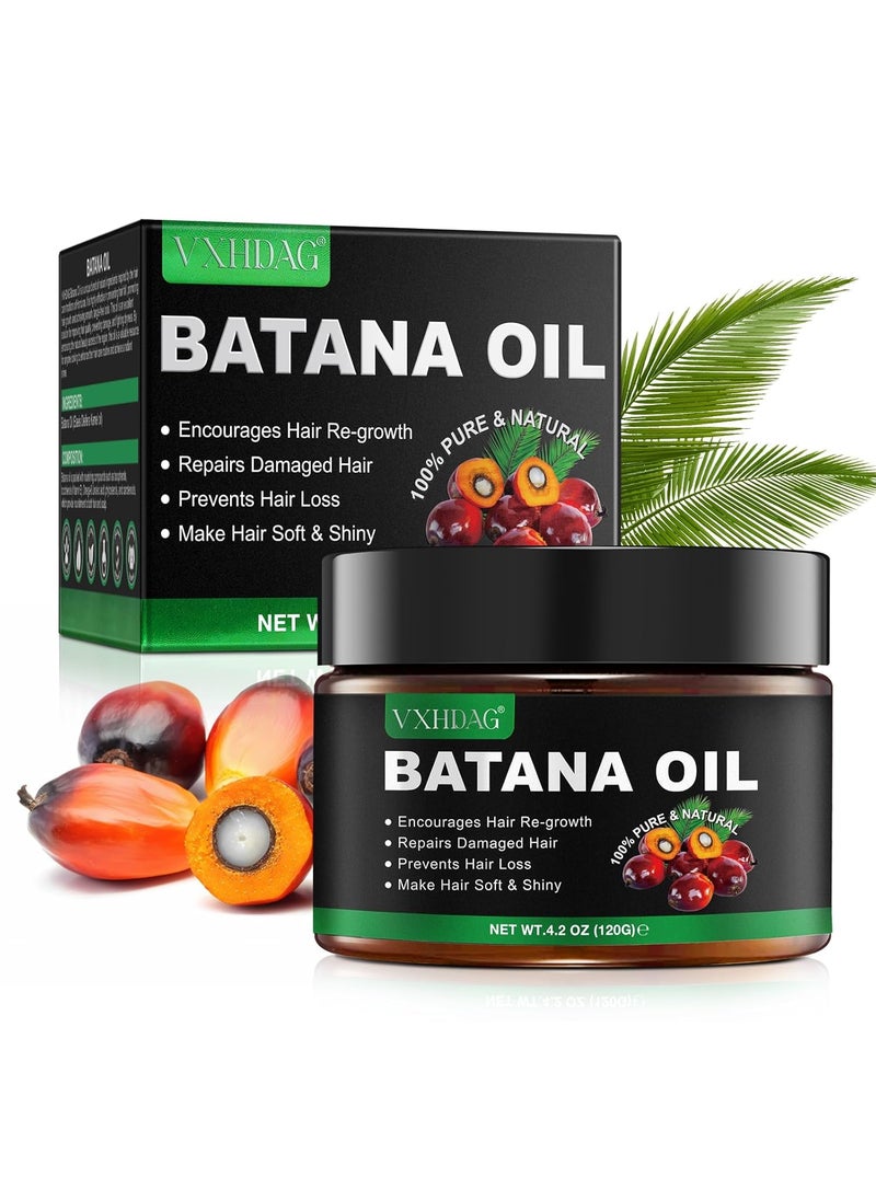 Raw Batana Oil for Hair Growth - 100% Natural Botana Oil from Honduras, Eliminate Hair Split Ends, Restores Damaged Hair and Scalp, Enhances Hair Radiance Nourishment, All Hair Types 120 G