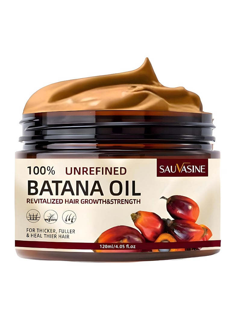 Batana Oil for Hair Growth,100 Percent Natural, Pure, Unrefined, Repair Damaged Hair, Prevent Hair Loss & Boost Thickness for Men & Women, 4.05 Ounce.
