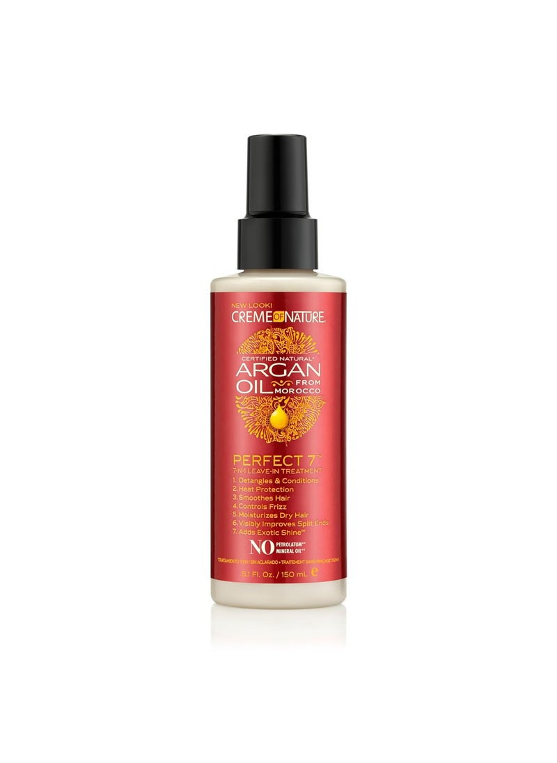 Creme of Nature, Argan Oil for Hair, Perfect 7-in-1 Leave-in Treatment, for Healthy Hair with Exotic Shine, 5.1 Fl Oz (Package May Vary)