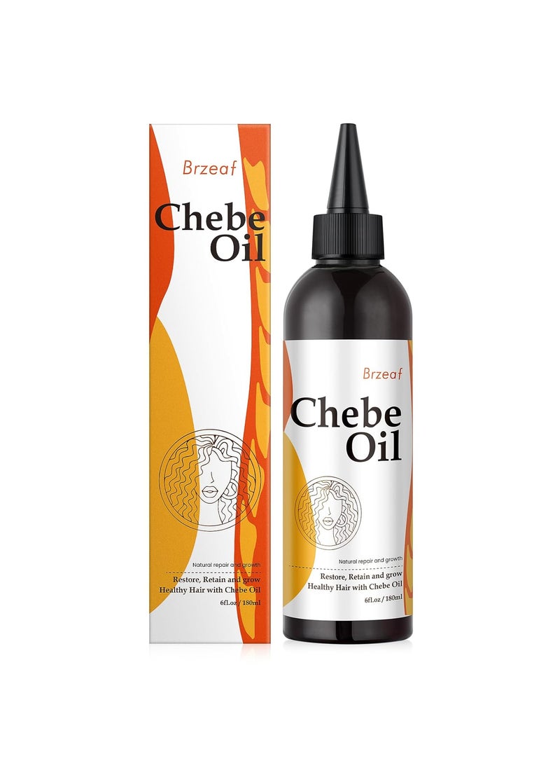 Brzeaf Natural Chebe Oil for Scalp Nourishment and Hair Growth (6Oz) - Authentic Chadian Chebe Powder, Moisturizing, Hair Breakage Prevention for All Hair Types