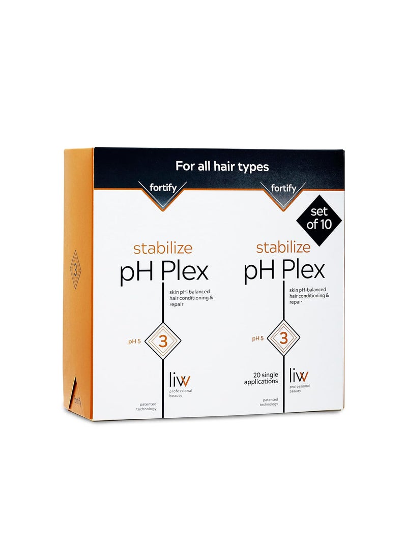 pH Plex Nourishing Hair Mask Treatment - Fortifies Color and Bleaching Effects - Salon Quality Results at Home - Value Pack (10 Double Sachets)