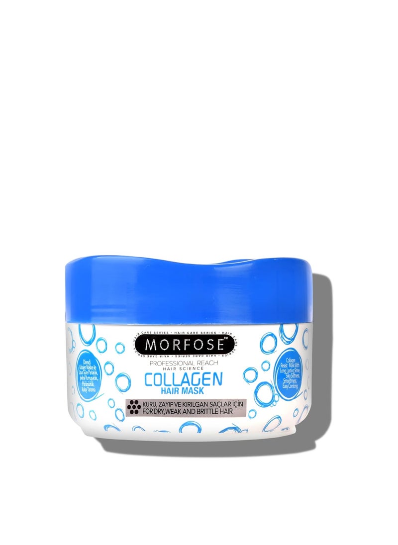 Morfose Collagen Hair Mask for Curls, Frizzy, Bleached, BLonde Hair, deep conditioning hair mask, hair mask for color treated hair, hair mask for dry damaged hair (large, 16.9 Fl Oz)