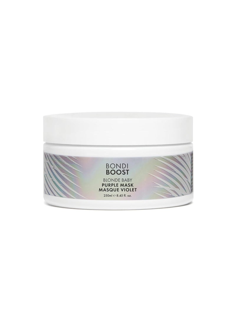 BONDIBOOST Blonde Baby Purple Mask [8.45 fl oz], Hair Treatment for Toning + Nourishing Blonde Hair, Brightening + Hydrating Toner + Color Repair Mask Reduces Yellow Hue, Sulfate Free Formula
