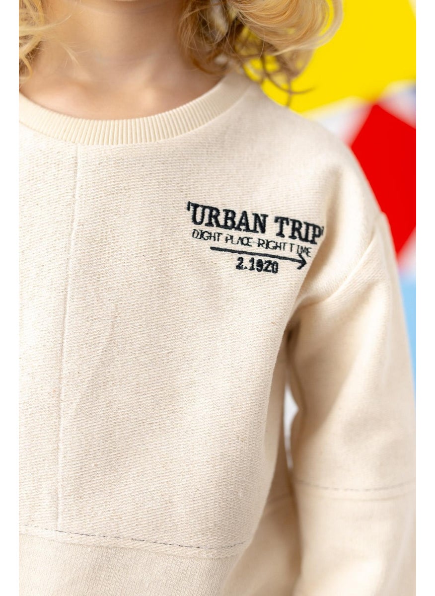 Boy's Embroidered Detailed Tracksuit