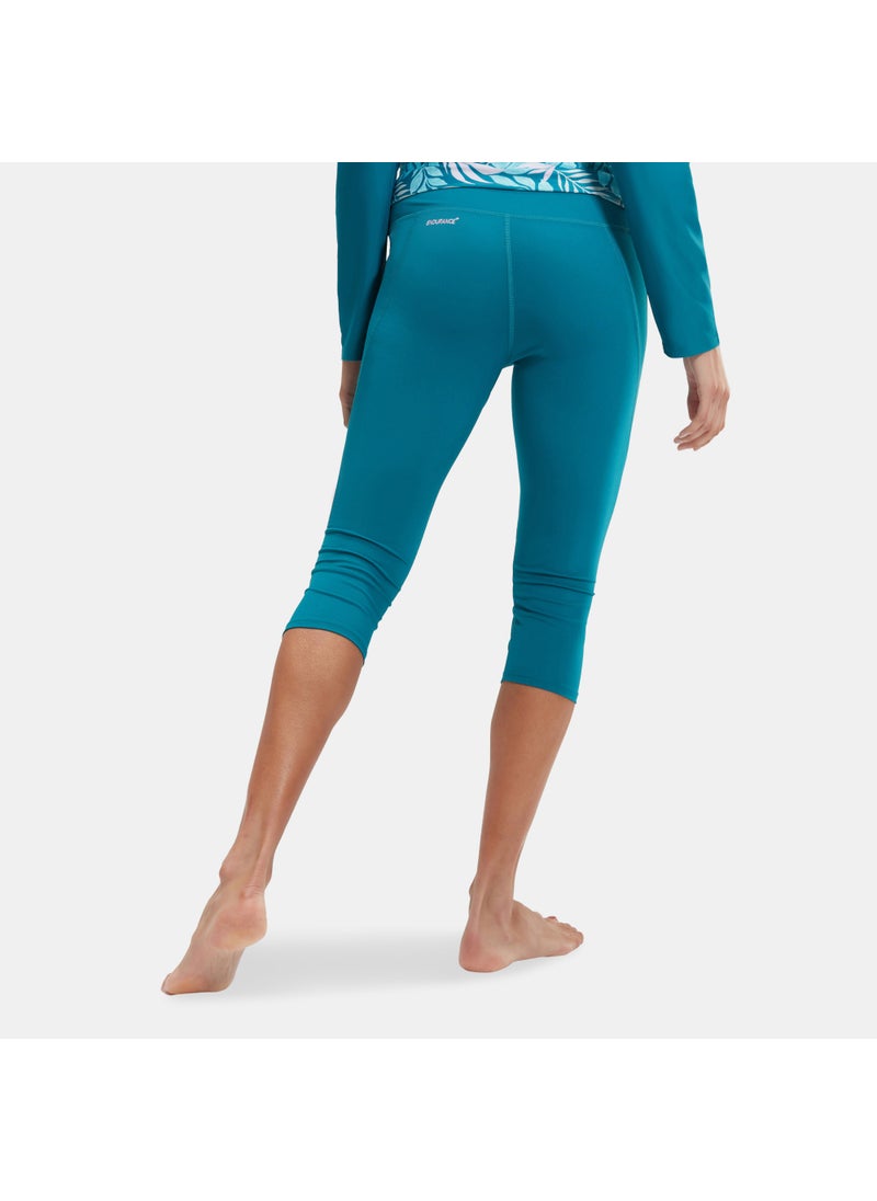Women's Printed Panel 3/4 Swimming Leggings