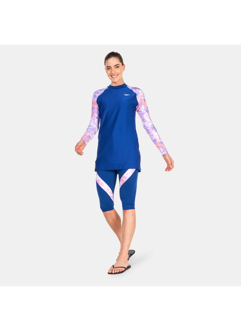 Women's Printed Panel 3/4 Leggings