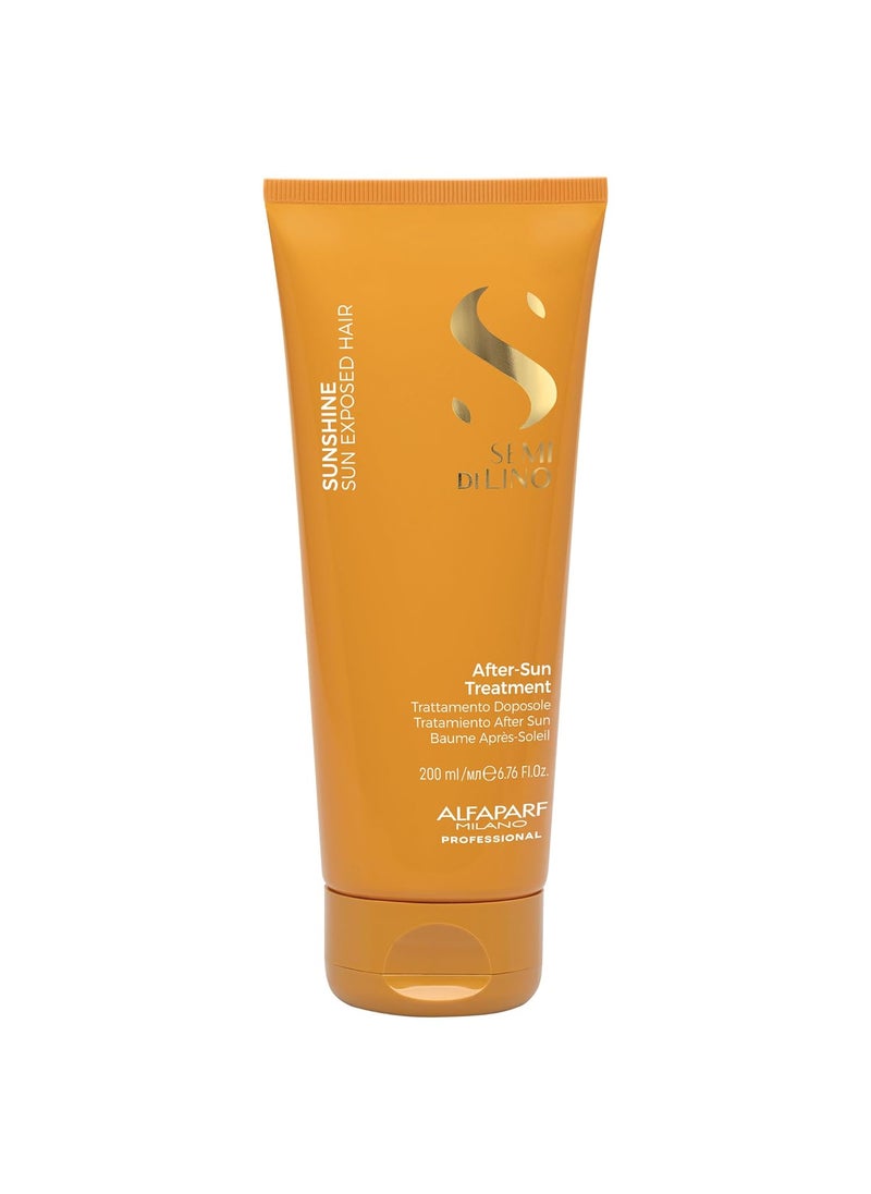 Alfaparf Milano Semi di Lino Sunshine After-Sun Hair Treatment - Restorative Treatment for Hair Stressed by Sun, Chlorine and Salt - Nourishes and Detangles - Vegan Formula - Adds Softness and Shine