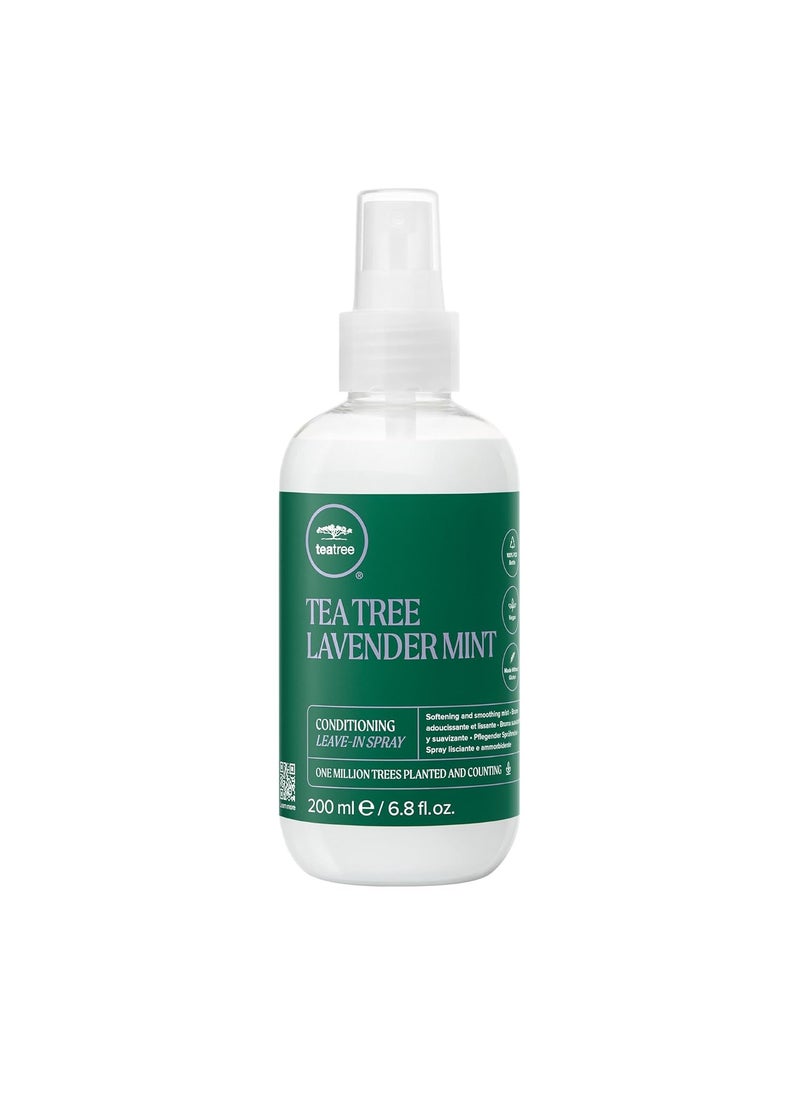 Tea Tree Lavender Mint Conditioning Leave-In Spray, Lightweight Leave-In Conditioner, Softens + Smooths, For Coarse + Dry Hair, 6.8 fl. oz.