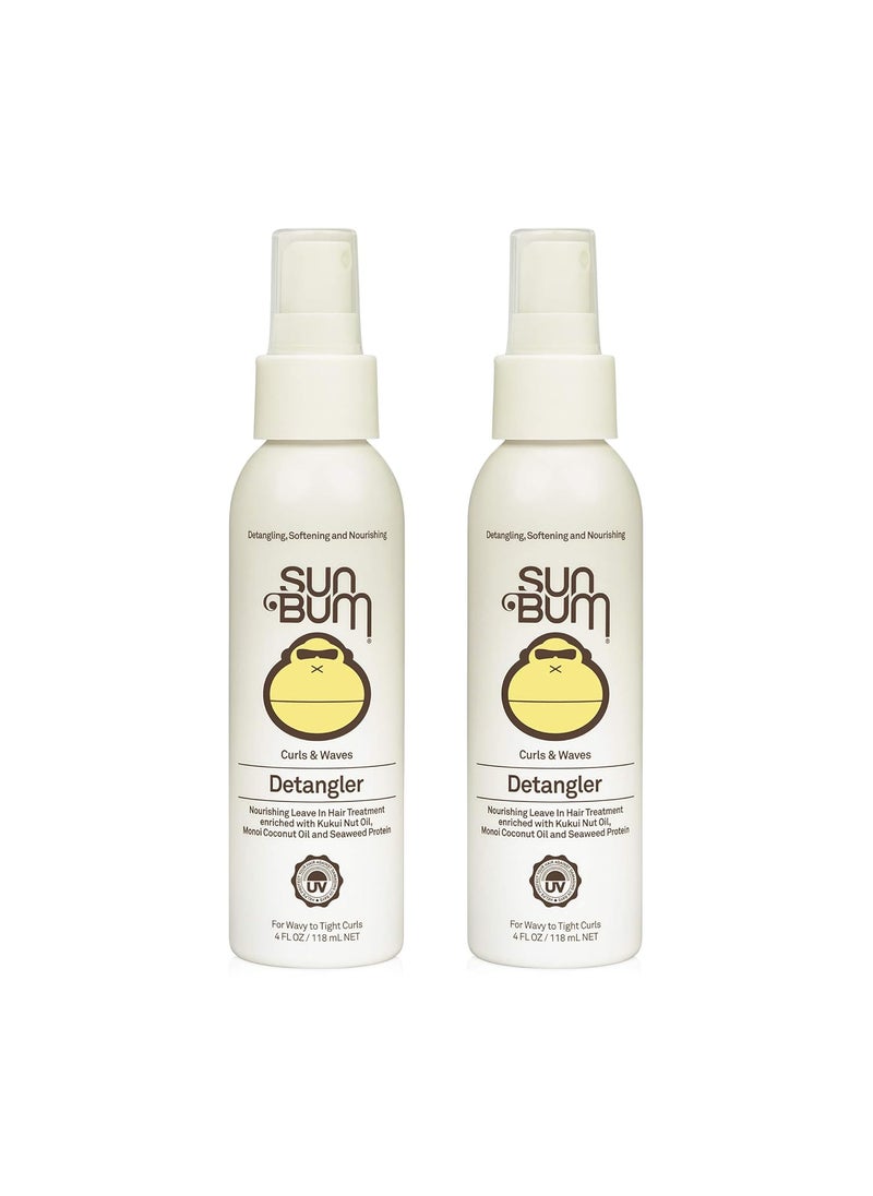 Sun Bum Sun Bum Curls & Waves Detangler Vegan and Cruelty Free Moisturizing Hair Treatment for Wavy and Curly Hair 2 Pack