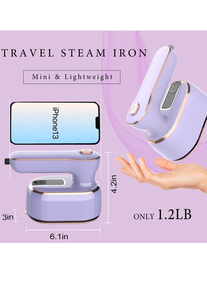 Travel Steamer Iron for Clothes Mini, Handheld Hize Portable Fabric Clothing Steamers Small Hand Garment Electric Steam Ironing Machine for Dress Shirt Travel College Dorm Essentials Travel Gifts