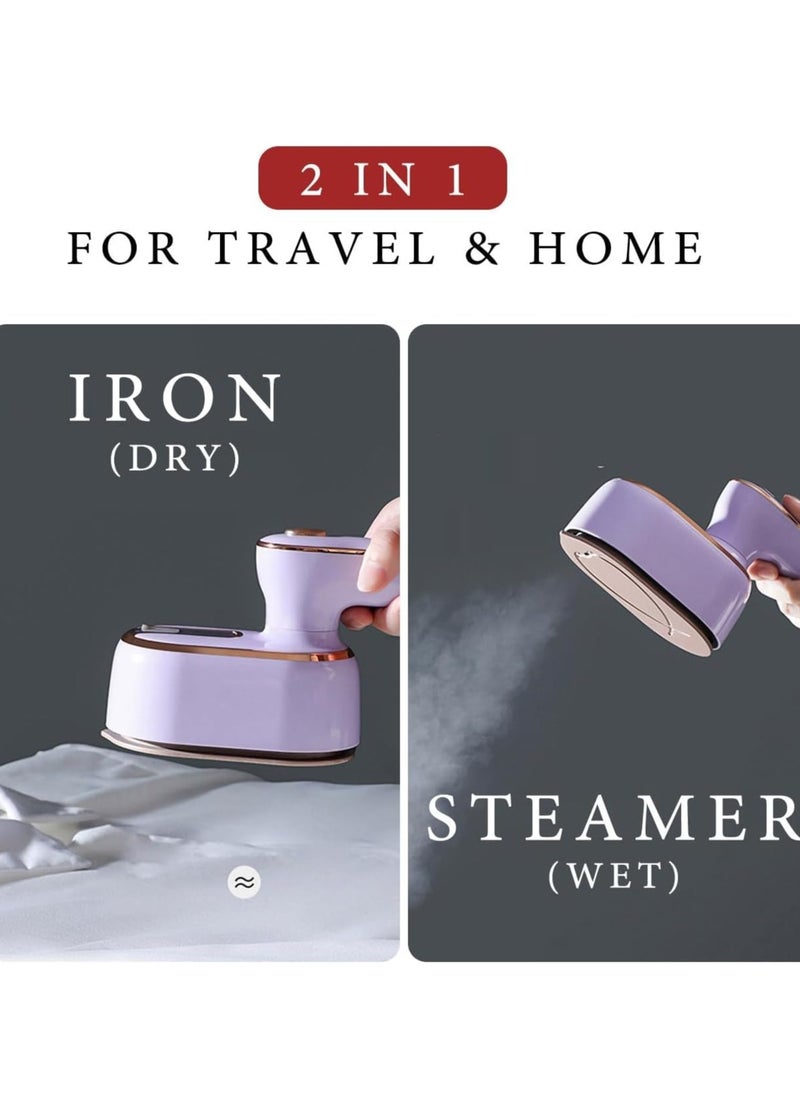 Travel Steamer Iron for Clothes Mini, Handheld Hize Portable Fabric Clothing Steamers Small Hand Garment Electric Steam Ironing Machine for Dress Shirt Travel College Dorm Essentials Travel Gifts