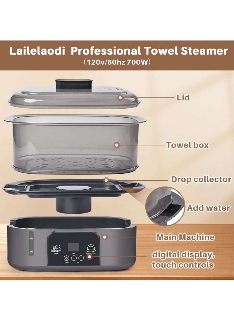Towel Warmer, Towel Heater for Facials, 8L Hot Towel Warmer Steamer Towel Heater with Fast Heating for Quick Use is Massage, Spa and Home