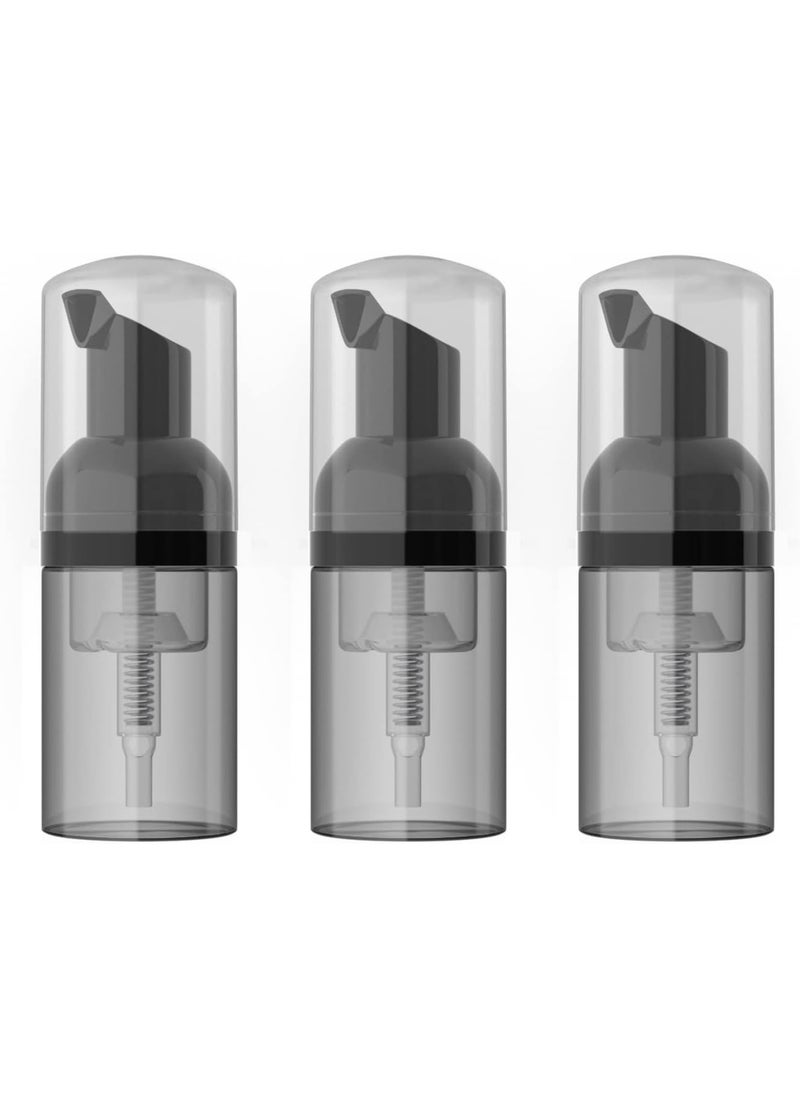 LONGWAY 3PCS Travel Size Foam Pump Bottle,Mini Empty Pump Bottle Dispenser(30ml,1 fl oz) (Black)
