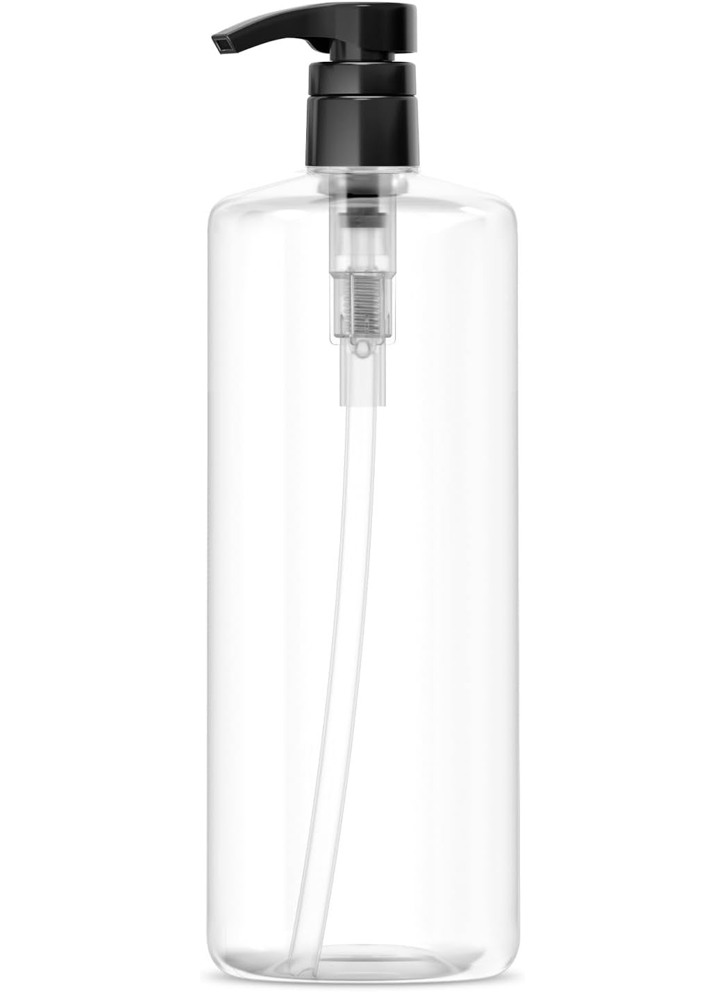 Bar5F Pump Bottle 32-Ounce 1-Liter Empty for Shampoo Conditioner Body Wash Lotion BPA-Free Crystal-Clear (Pack of 1)