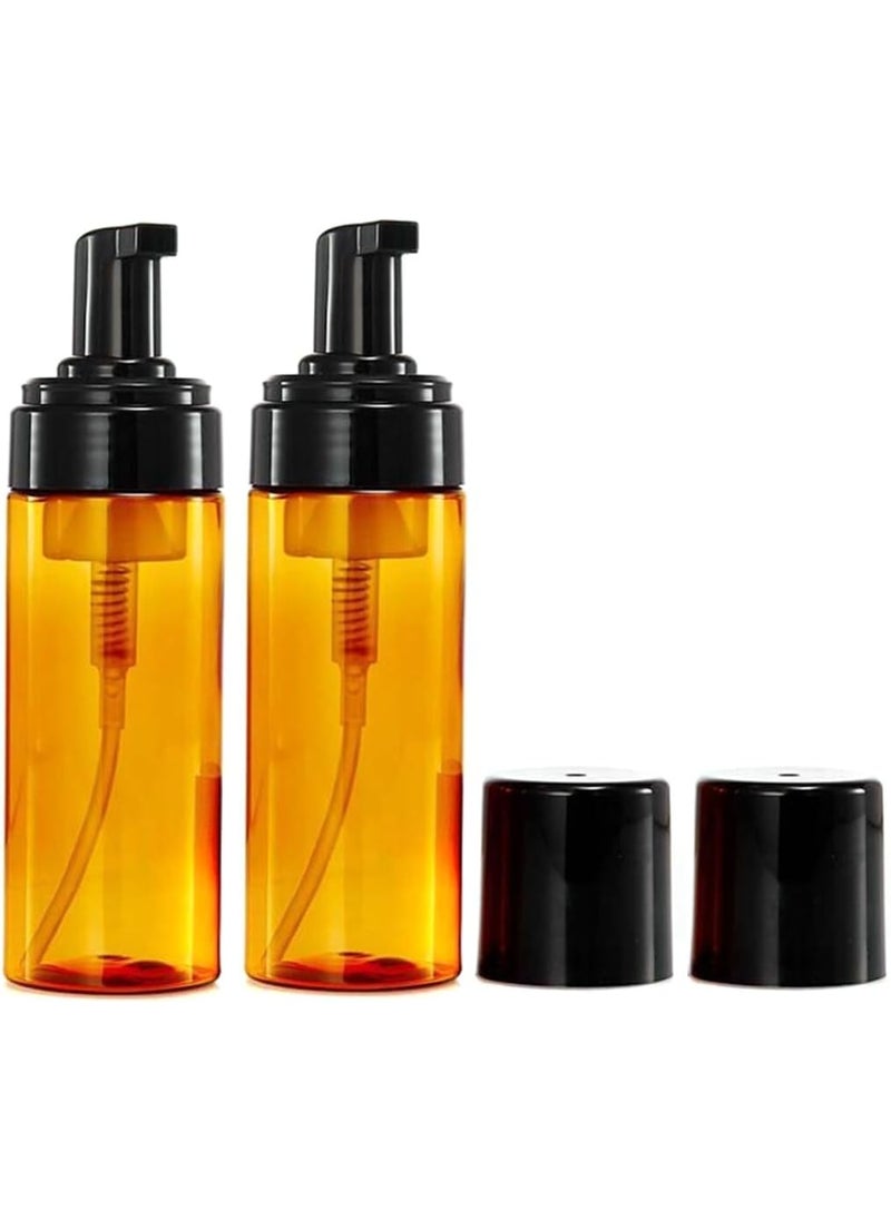 2 Pcs 100ml 3.3oz Empty Foam Pump Bottle Foaming Soap Pump Dispensers Travel Soap Bottle Travel Foaming Dispensers Plastic Foam Dispenser Bottle Cosmetic Container for Hand Soap Shampoo Body Wash