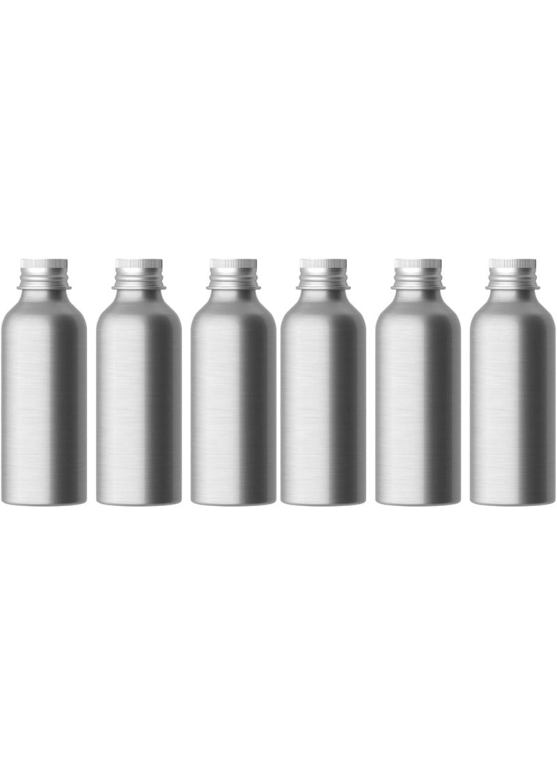 FOMIYES 6 Pcs Aluminum Bottle Aluminum Container for Liquid Reagent Bottle Travel Cosmetic Bottles Shampoo Bottle Sample Travel Bar Soap Container Perfume Container Toiletries Earth Tones
