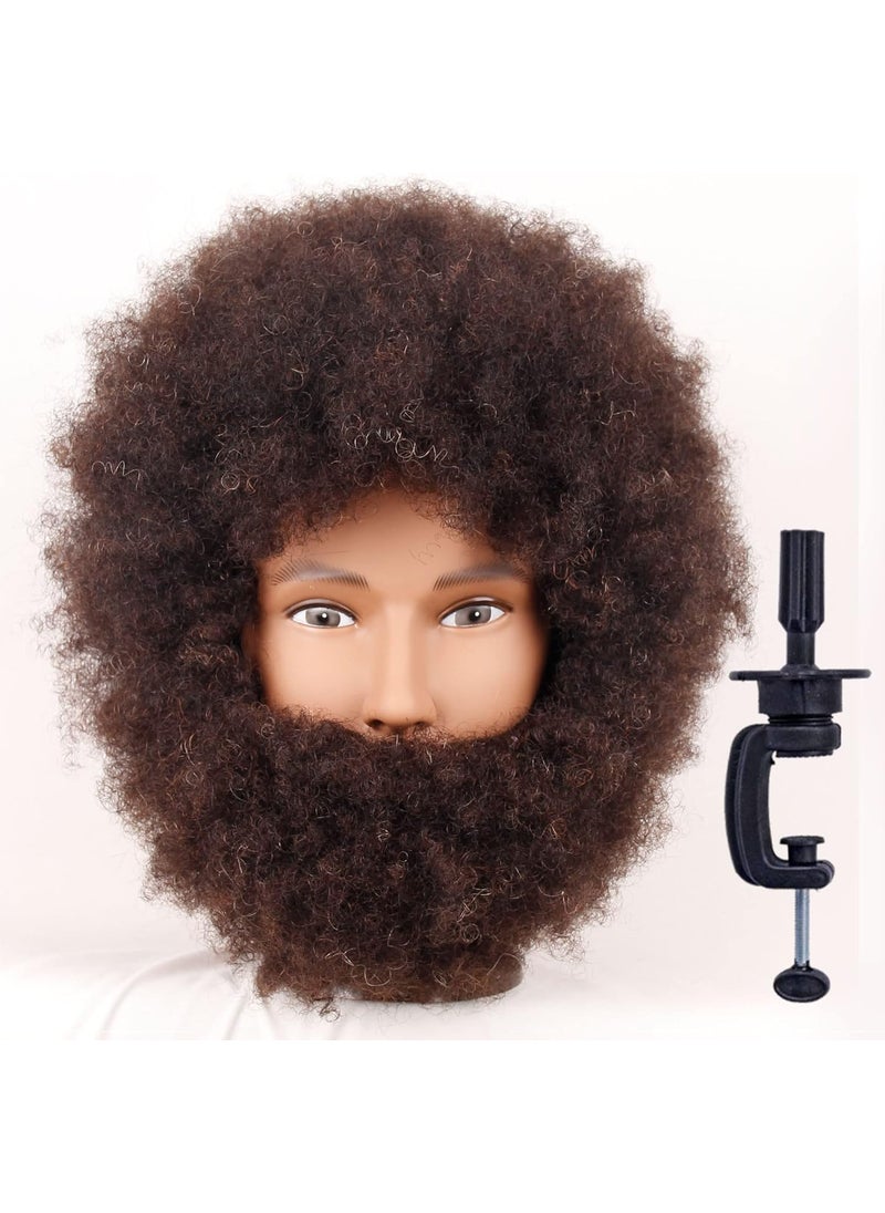 Male Mannequin Head for Braiding 4C Type 100% Human Hair 8