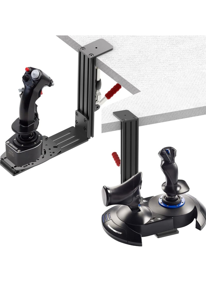 2 Set Desk Mount for Flight Sim Game Joystick, Throttle, Hotas system with Logitech X56, X52, Thrustmaster T-Flight Hotas/T.16000M/TCA/Warthog 10C&Throttle/Winwing Orion 1&2/VKB/VPC Joystick