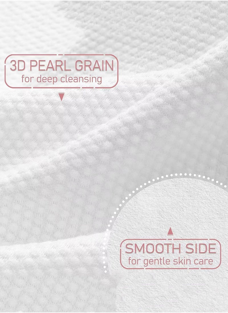 Face Towels, 25cm*30cm Ultra Thick Gentle Exfoliation Disposable Face Towelette, Biodegradable Makeup Remover Dry Wipes, Super Soft Clean Facial Towels Wash Cloth for Sensitive Skin,100 Count,2 Pack