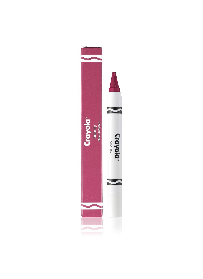 Crayola Beauty, Lip Cheek Crayon 2 in Use as Lipstick or Blush for Silky Smooth Lips Cheeks Highly Pigmented Color Ultra Creamy No Mess Talc Free Vegan Friendly Rose oz, 0.07 Ounce