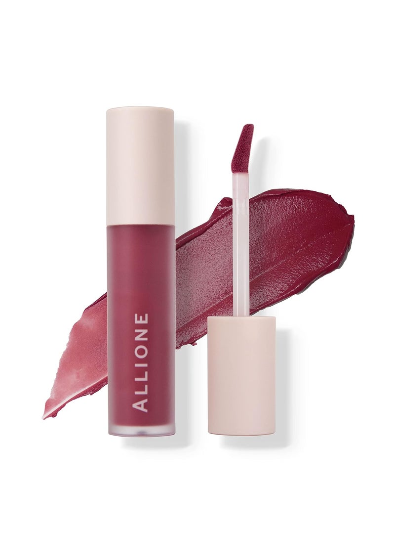 Mellow Velvet Lip Tint | Non-Sticky Lightweight Korean Lip Stain, High Pigmented Long Lasting Moisturizing Soft Matte Liquid Lipstick, Natural Vivid Color, Moon Night Plum