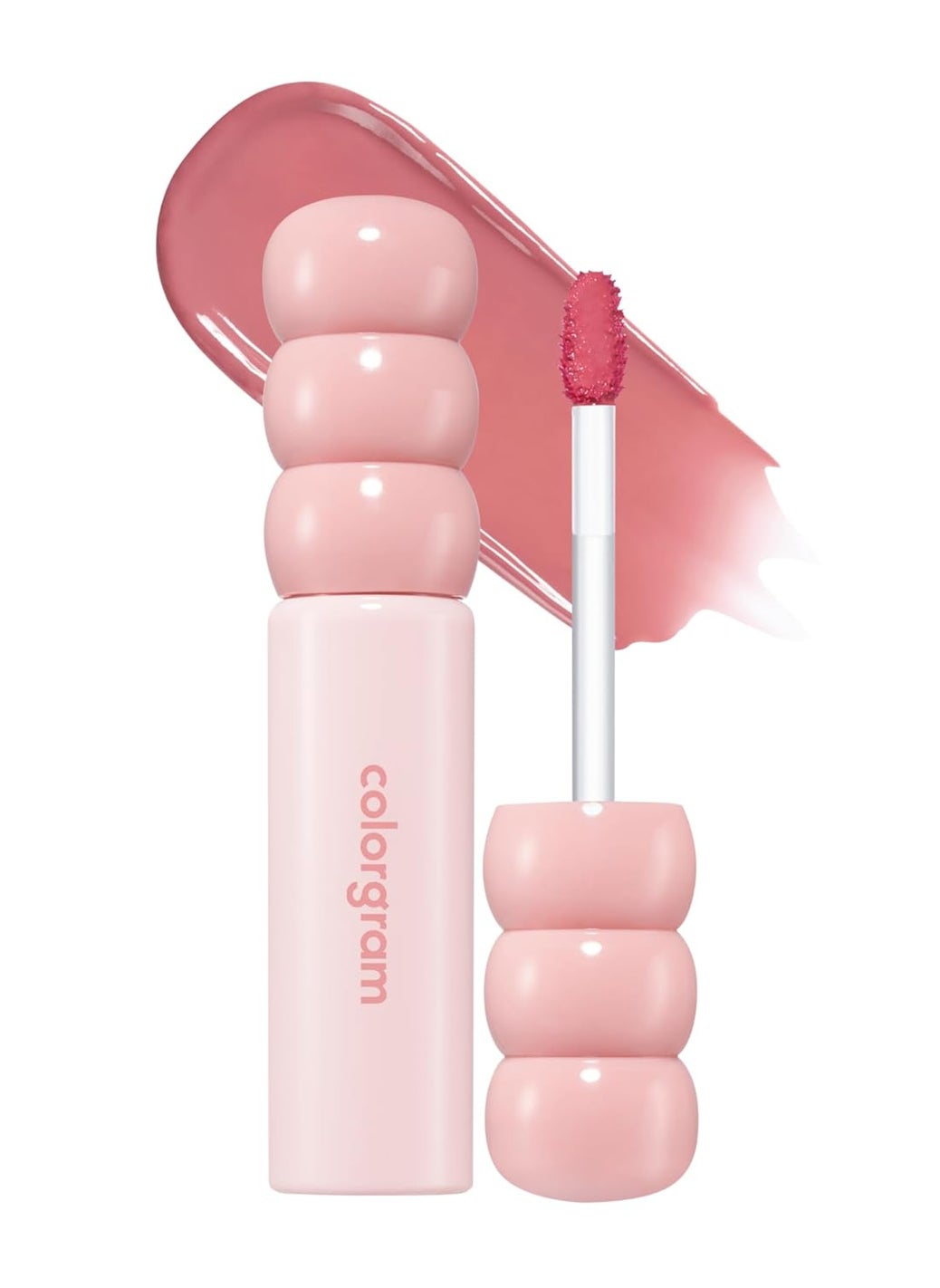 COLORGRAM Fruity Glass Tint 14 Sulky Lychee, Long-Lasting Glossy Lip Tint, Korean Beauty Lip Gloss Tint, Geek Nude Series