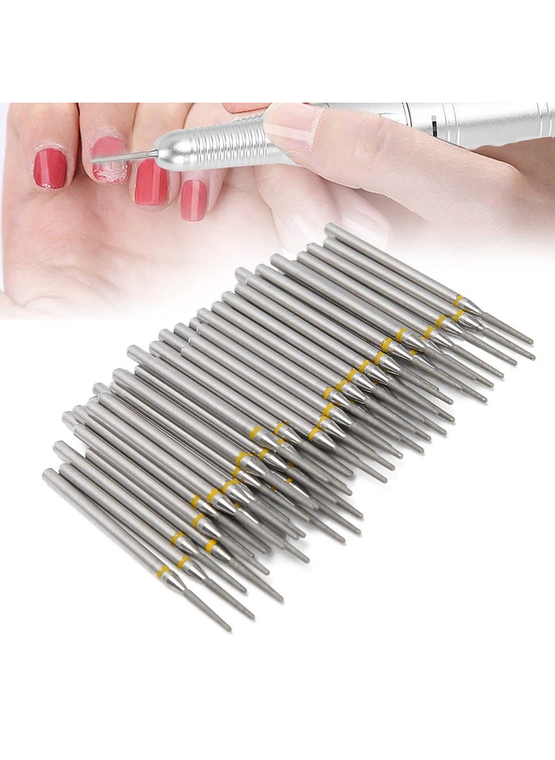 Nail Drill Bits Set, 50pcs Electric Nail Polishing Grinding Head Cuticle Acrylic Gel Nail File Bits Nail Art Tools Replacement Accessory for Manicure Pedicure Home Salon Use Cuticle Drill Bits