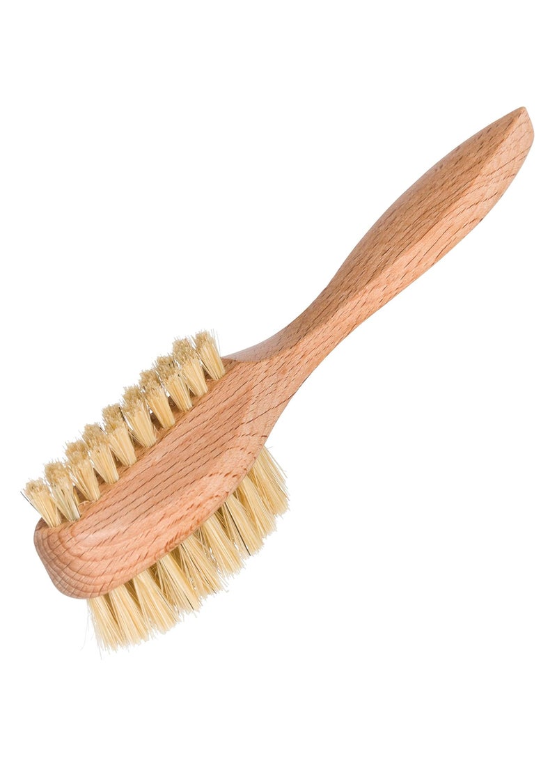 Redecker Natural Pig Bristle Nail Brush with Oiled Beechwood Handle, 6-3/4-Inches