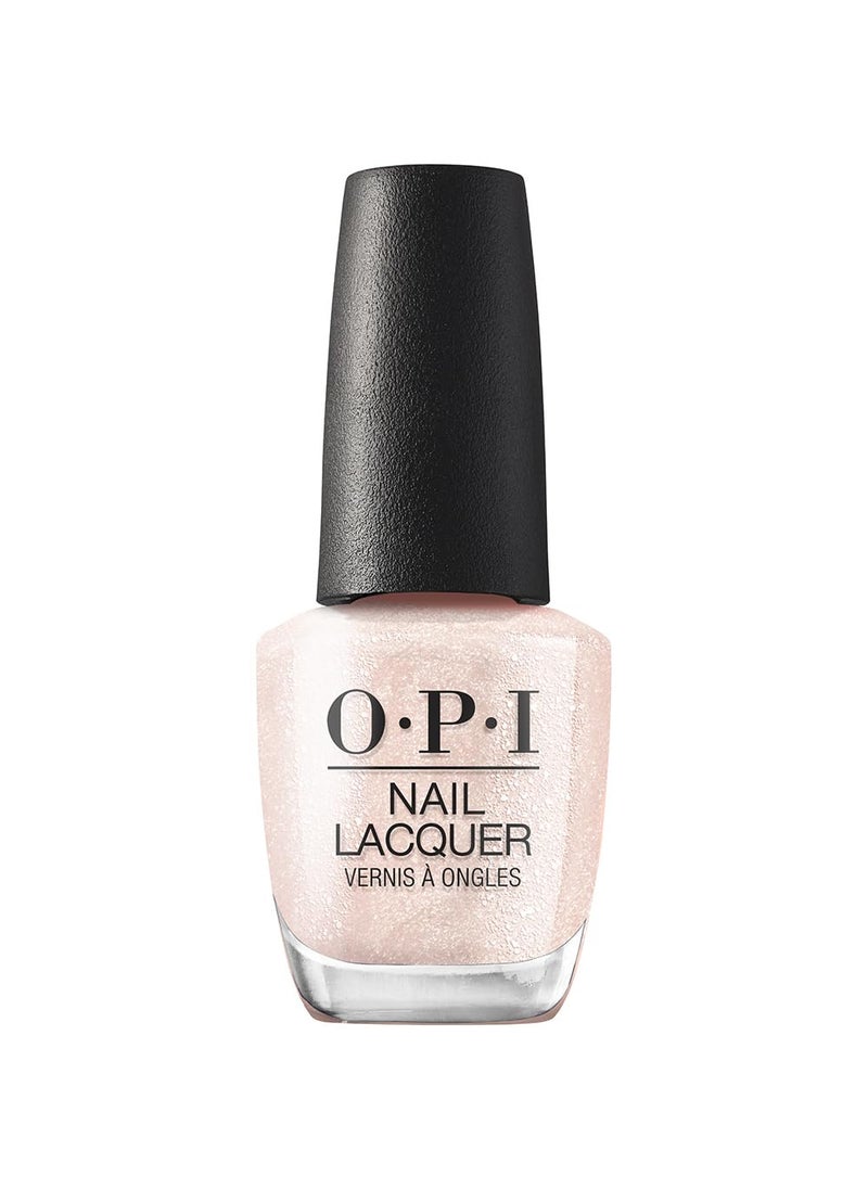 OPI Nail Lacquer Nail Polish | Opaque Light White & Gray Shimmer Chip Resistant Nail Polish | Vegan, Fast Drying, Streak Free