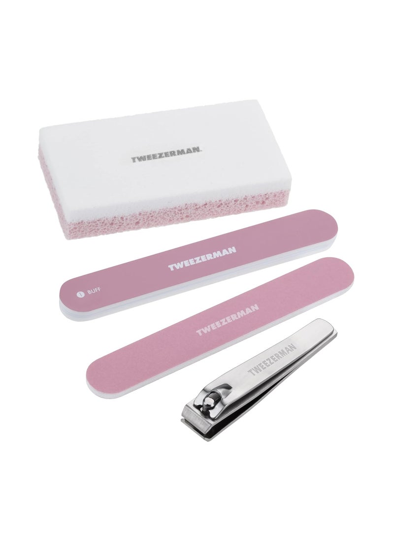 Tweezerman Exclusive Rose Tea Essential Pedicure Kit, 4 Piece set