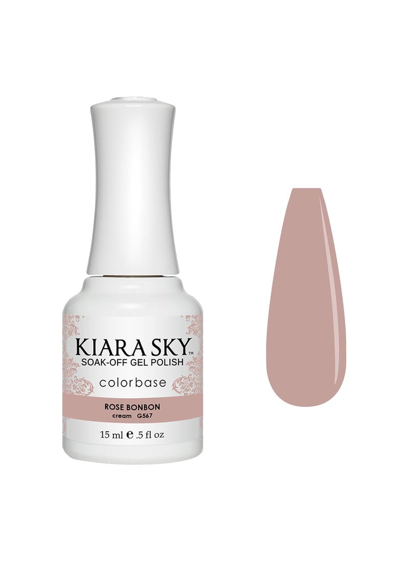 KIARA SKY Soak Off Gel Nail Polish 0.5 fl oz, ROSE BONBON (G567)