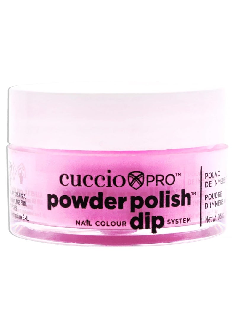 Cuccio Colour Powder Nail Polish - Lacquer For Manicure And Pedicure - Highly Pigmented Powder That Is Finely Milled - Durable Finish With A Flawless Rich Color - Easy To Apply - Neon Pink - 0.5 Oz
