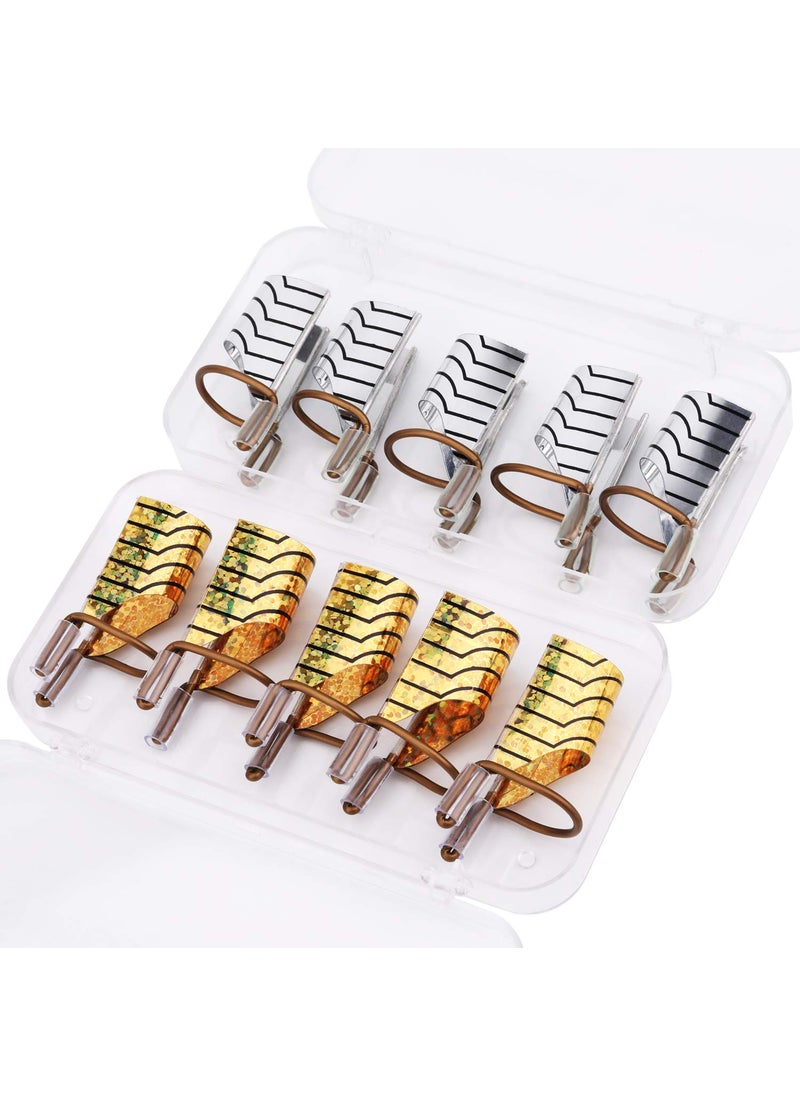 10pcs Reusable UV Gel Acrylic Nail Art Tips Extension Guide Form Tool, Protector French Nail extension Forms for Manicure