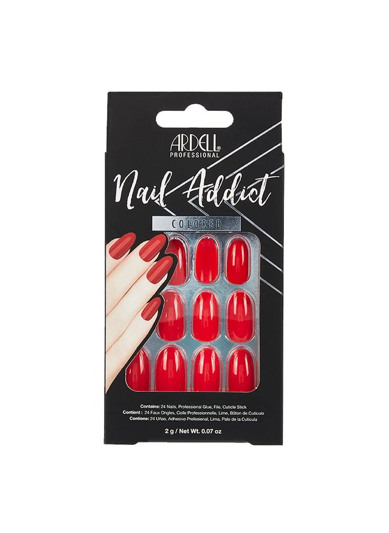 Ardell Nail Addict Artificial Nail Set, Cherry Red