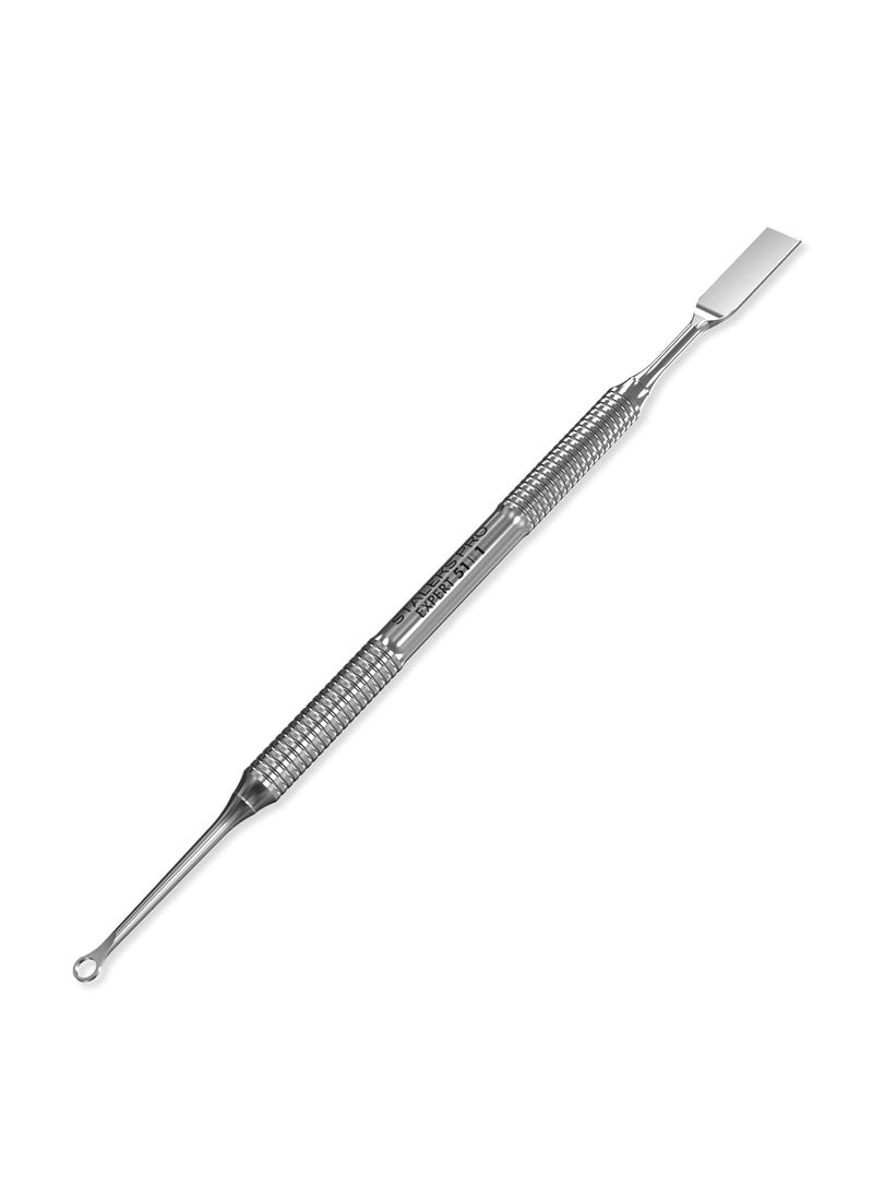 Staleks Pro Manicure Pusher Expert 51 Type 1 – Professional Cuticle Pusher Tool With Ring Stainless Steel Manual Sharpening Ergonomic Grip Corrosion Resistant Ideal For Manicure & Nail Care