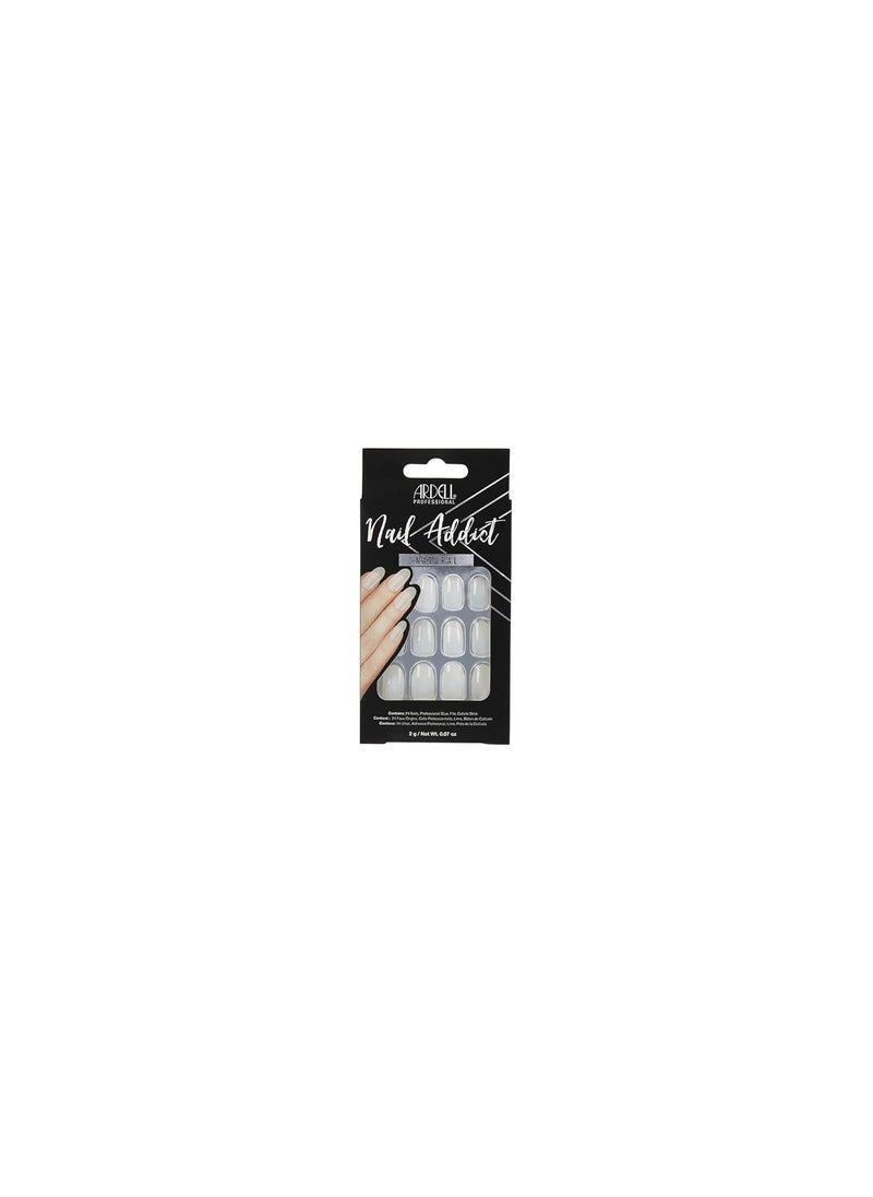 Ardell Nail Addict Press On Nails Artificial Nail Kit - Natural Oval Nail Tips, Long-Lasting Acrylic Fake Nails