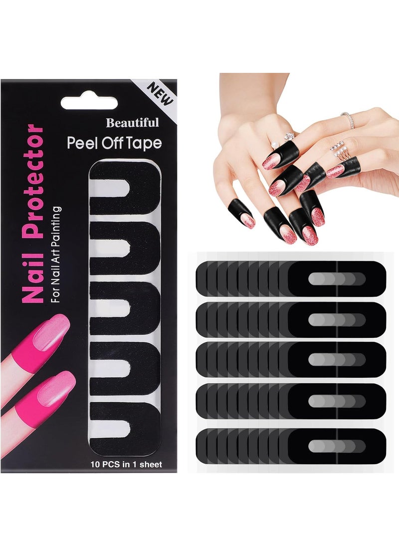 Beaupretty 100 Sheets Nail Protector Stickers Nail Protectors Nail Protector Cover Nail Protectors for Gel Polish Fingers