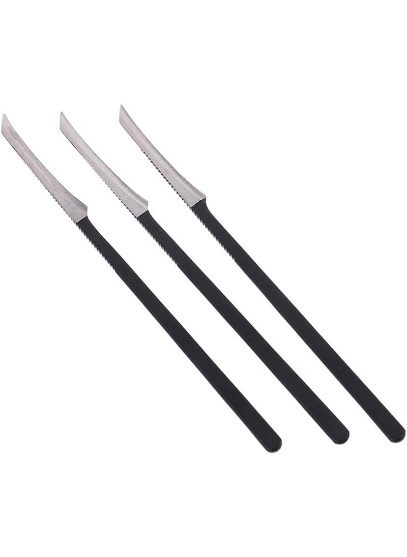 AKOAK 3 Pcs Stainless Steel Pedicure Knife Black Foot Scraper Toe Trimmer Hand Care File Callus Dead Skin Removal Scraper Professional Tool