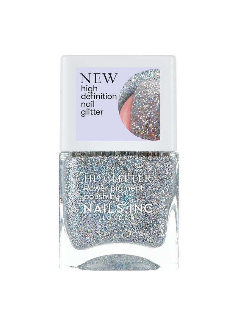 Nails.INC HD Glitter Ring Light Ready Nail Polish