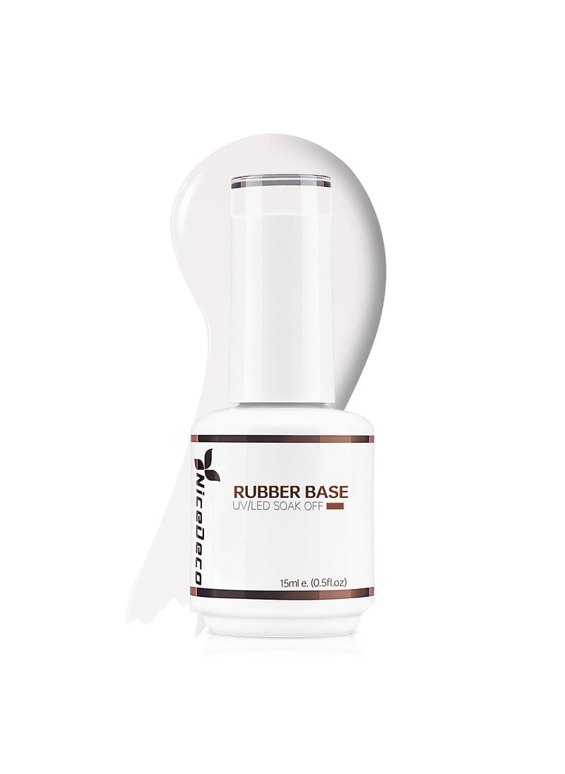 Hema Free Rubber Base Gel for Nails Cruelty Free Vegan Milky White Rubber Gel U V Color Base Gel Nail Polish 15ML 003