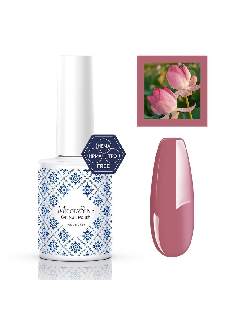 MelodySusie Fleurwee Plant Based Gel Nail Polish, Hema Free Pink Purple Nail Polish, Soak Off UV LED Gel Polish Gift for Women 21 Non Toxic Long Lasting Nail Art Manicure Salon DIY at Home P21