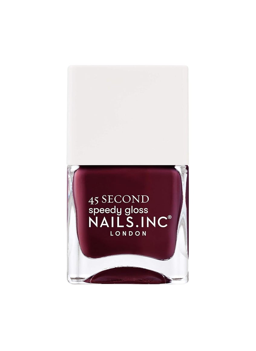 Nails.INC 45 Second Speedy Gloss Nail Polish, Quick Drying and Long Lasting Nail Color, Formulated to Strengthen Nails and Extend Wear Time, Cruelty Free, Vegan, Meet Me On Regents Street