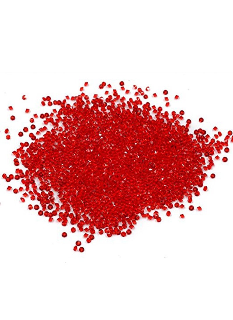 Nail Art Micro Rhinestones 3D DIY Mini Caviar Gems Phone Case Decoration Point Back Beads 1440Pcs With a Tray Red