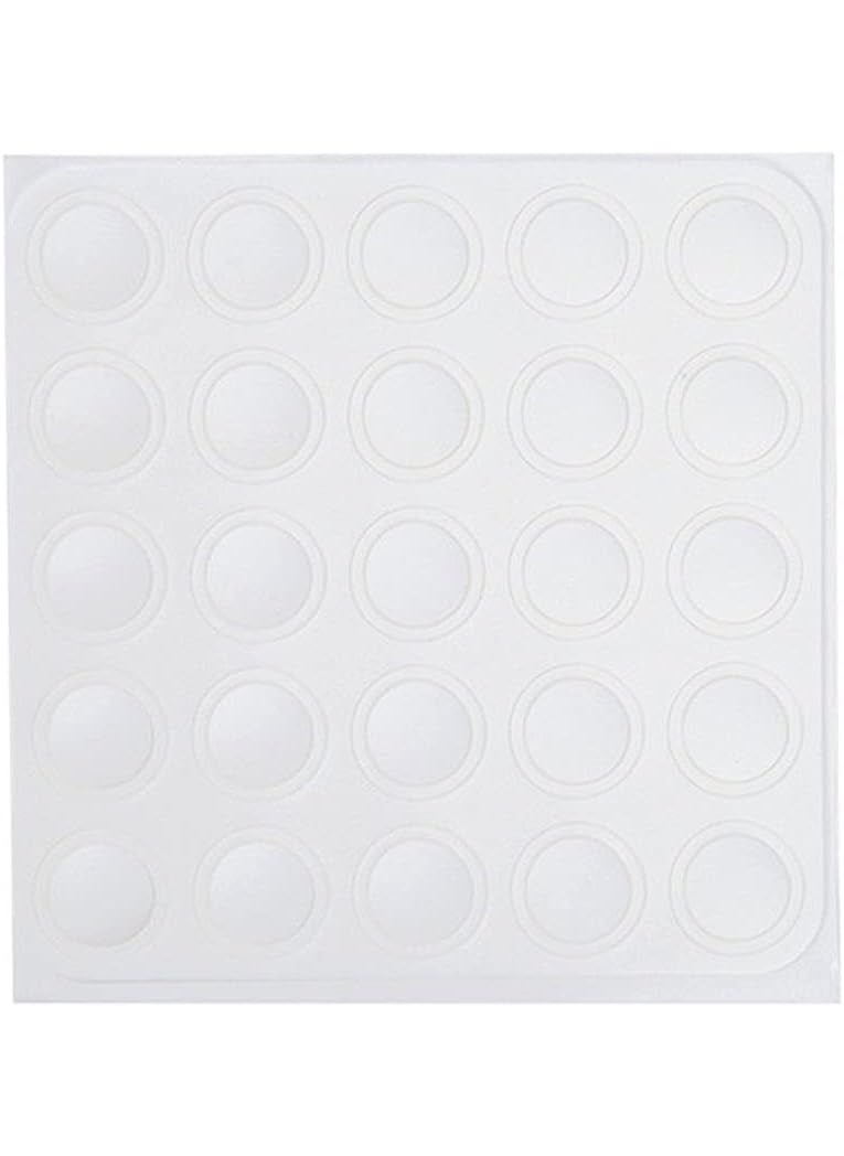 50 Pcs (2 Sheets) Self-Adhesive Nail Polish Display Dots Nail Art Color Display Tips Tool, White