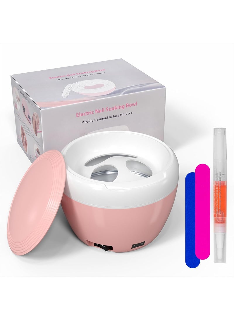 Electric Nail Soaking Bowl Acetone Proof, 50% Faster Soak off Bowl | Acrylic Nail Removal Kit | Power Dip Remove kit | Acetone Soak-Off Bowl Heated Gel Nail Polish Remover Bowl for Nails Salon Home