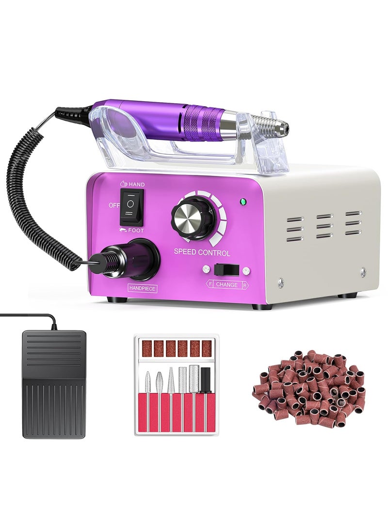 Subay Nail Drill Electric Nail File, 35000RPM Professional Efile Nail Drill Machine for Acrylic Nail Gel Polish Remover, Nail Drills Kit Manicure Pedicure Tool with Nail Drill Bits & 100 Sanding Bands