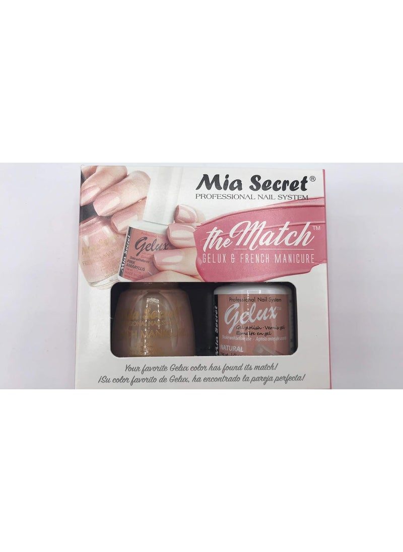 Mia Secret THE MATCH Gelux UV GEL & French Manicure Nail polish 3 min Dry - (Natural)
